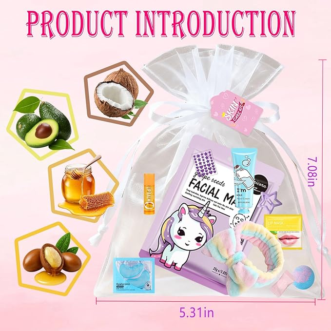 72PCS Spa Party Supplies for Women, Spa Party Favors Include Face Masks - Image 3