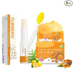 3PCS Turmeric Lip scrub 100g and Turmeric Lip Balm, Lip Scrubber Exfoliator by Unknown