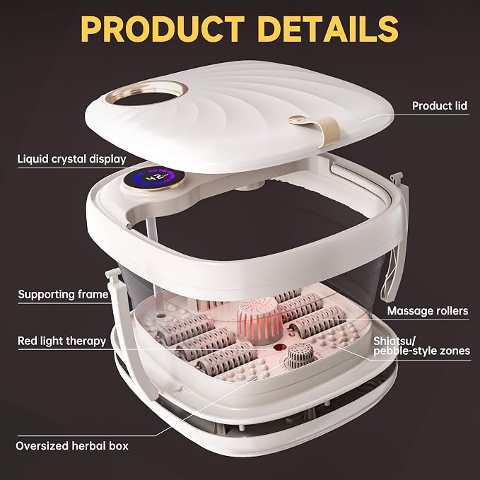 Foot Spa Bath Massager with Heat Bubble，Heating Foot Soaking Tub - Image 6