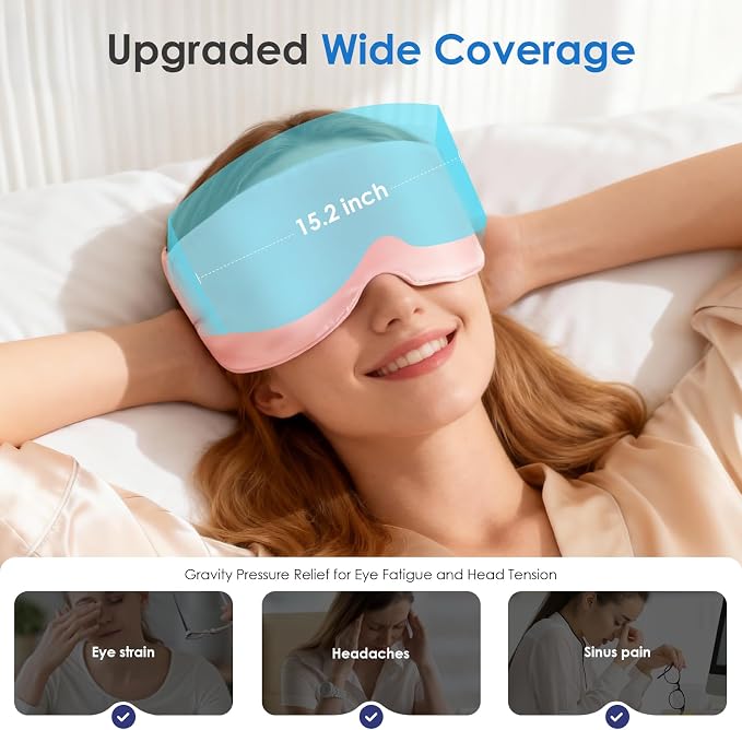 Weighted Eye Mask for Sleeping, Soft Minky Sleep Mask for Side Sleeper - Image 5