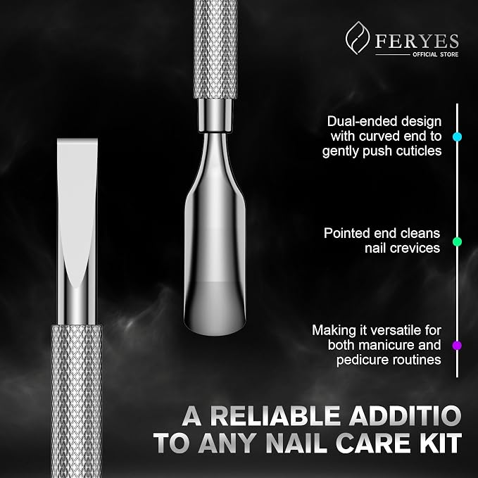 FERYES Professional Cuticle Pusher & Remover Tool - Image 3