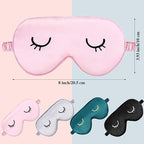 4 Pieces Sleep Eye Masks Silk Sleep Eye Cover Cute Lightweight Adjustable - Image 3