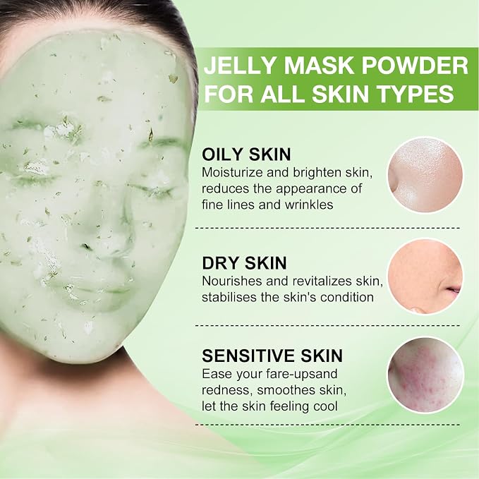 Jelly Mask for Facials Professional, Hydrating & Moisturizing Peel-Off Natural - Image 2