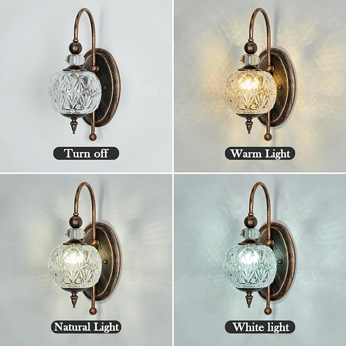 Piepooye Vintage Bronze Wall Sconce - Image 3