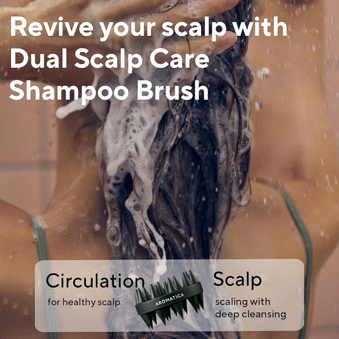 AROMATICA Dual-Sided Scalp Care Shampoo Brush - Image 2