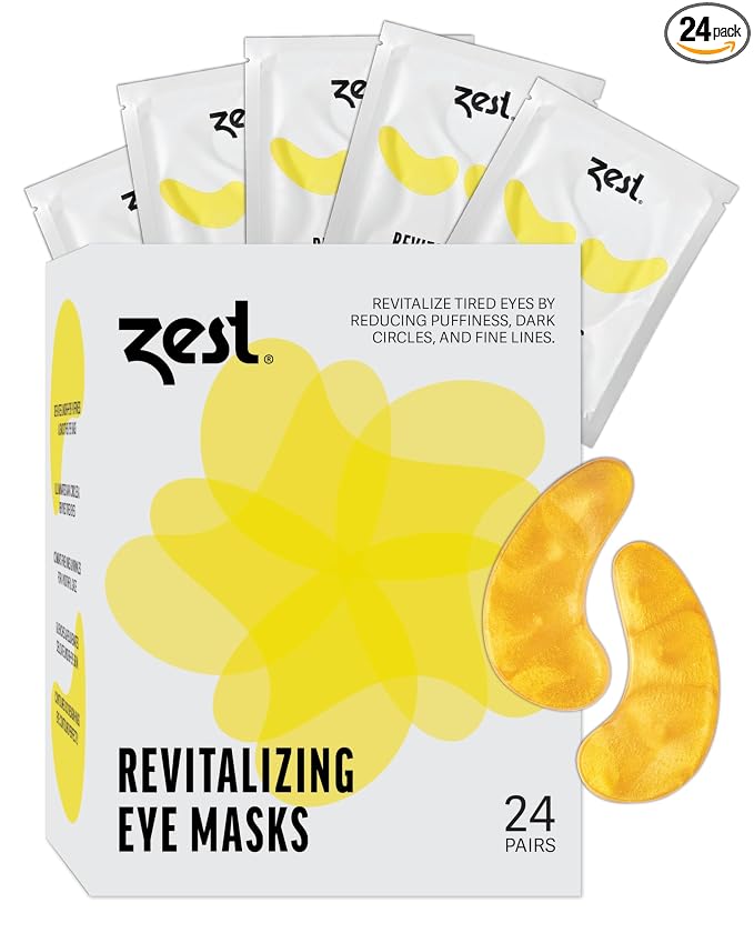 ZEST 24 Pairs 24k Gold Gel Crystal Collagen Eye Mask by Zest