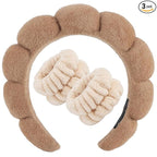 Zkptops Spa Headband for Washing Face Wristband Set Sponge Makeup Skincare by ZKPTOPS