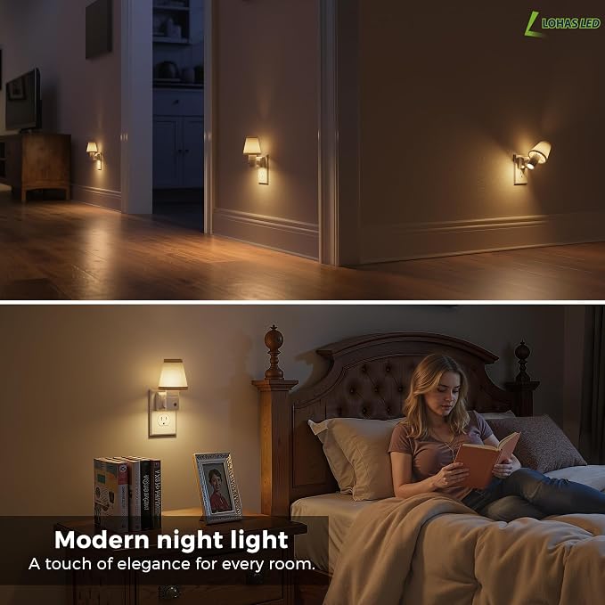 L LOHAS LED Night Lights Plug into Wall, Plug in Night Light Dimmable, Soft - Image 6