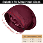 Satin Bonnet for Sleeping Night Cap, Adjustable Satin Lined Silk Bonnets Sleep - Image 6