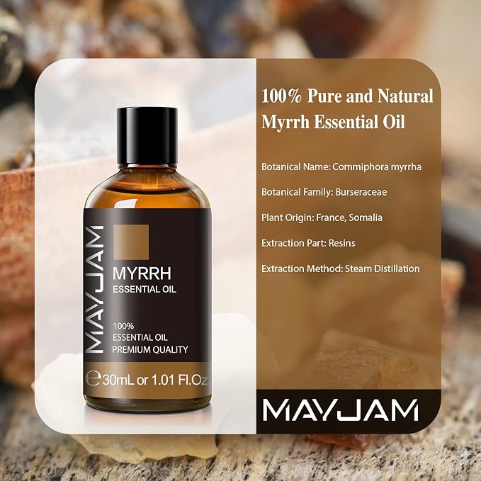 Myrrh Essential Oil, MAYJAM 30ML Pure Myrrh Oil - Image 3
