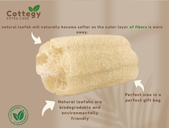 Premium Exfoliating Loofah Gloves – Natural Egyptian Loufa Sponge Body Scrubber - Image 8