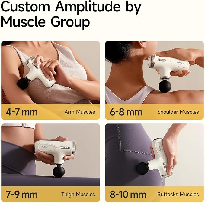 HEYCHY Super Mini Massage Gun Deep Tissue, Handheld Percussion Muscle Massager - Image 4