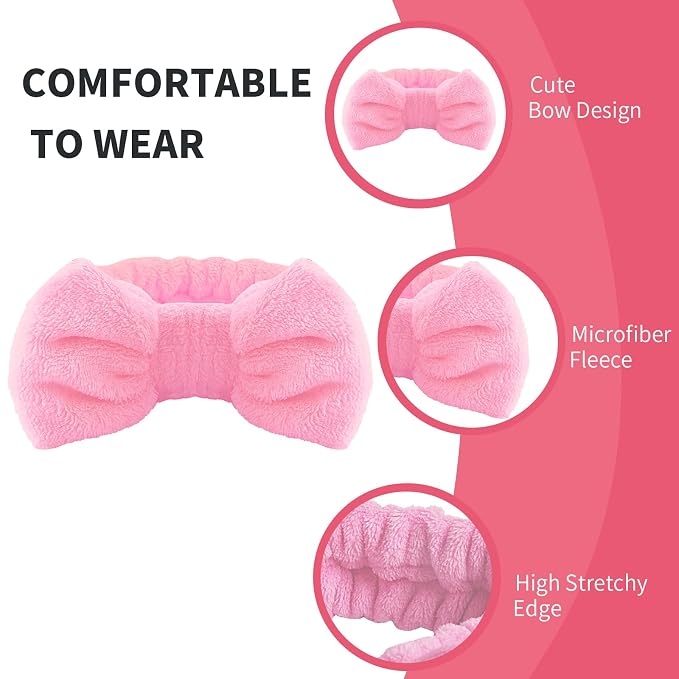 WSYUB Pink Spa Headband and Wristband Set - Image 5