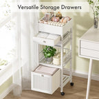 Amazer Bamboo Makeup Organizer Cart - Image 4