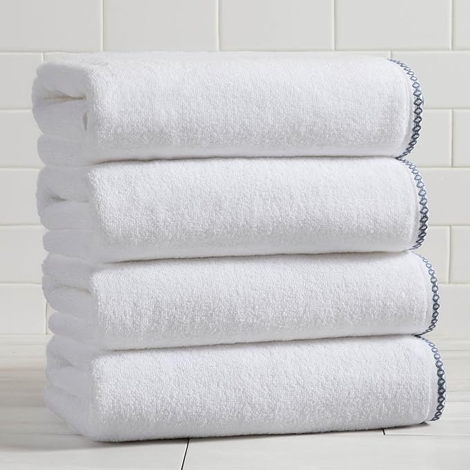 Great Bay Home Blue/White Bath Towel Set by GreatBayHome