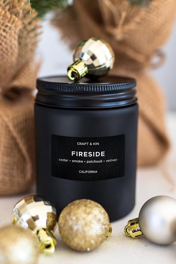 Craft & Kin Premium Smoky Fireside Candle | Scented Candles - Image 2