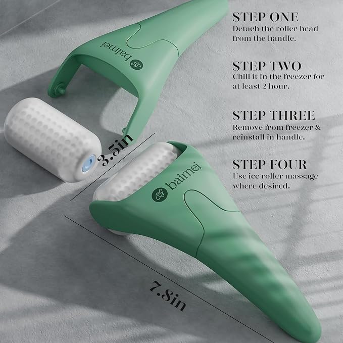 BAIMEI IcyMe Cryotherapy Ice Roller and Gua Sha Facial Tools Reduces Puffiness - Image 5