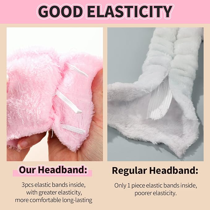 LEOBRO Spa Headband for Skin Care and Makeup, Headbands for Washing Face for - Image 6