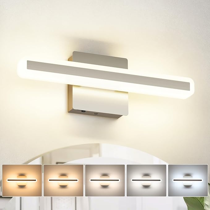 JUSHENG Brushed Nickel Vanity Lights by JUSHENG