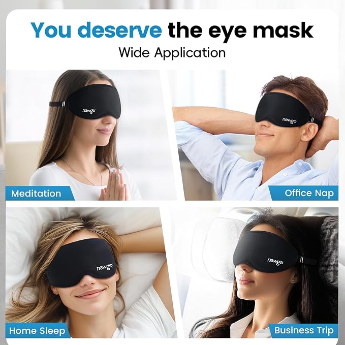 NEWGO 3D Cooling Sleep Mask, Weighted Cooling Gel Eye Mask - Image 7