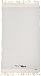 Personalized Embroidered Beach Towel | Throw Blanket, Easy Carry, Sand Free by LA%60HAMMAMFINELIVING