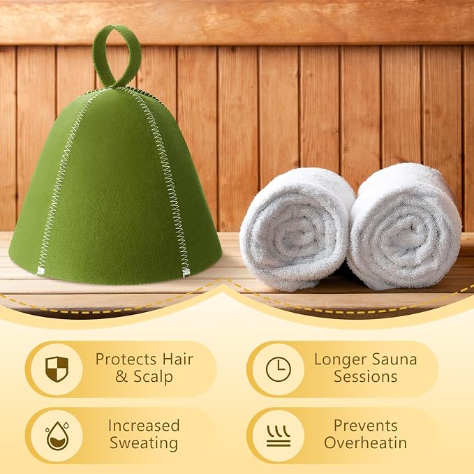 JaGely Sauna Hat for Men Women Sauna Hat Vaporarium Cap Russian Banya Cap for - Image 3
