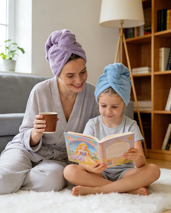 Lumimi Hair Towel Wrap 4 Pack for Women - Image 5