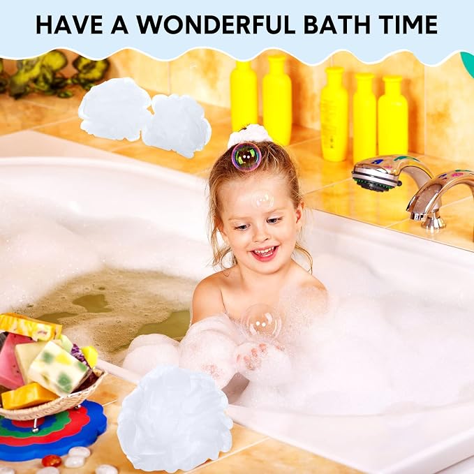 CHENGU 50 Pack Loofah Sponge Bath Sponge Shower Loofah Mesh Shower Ball Bath - Image 7