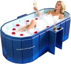 Portable Foldable Bathtub, Freestanding Bathtub No Installation, Bathroom SPA by HLCZLUZ
