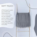 ATANI 69x35 in Oversized Turkish Beach Towel Set - Image 9