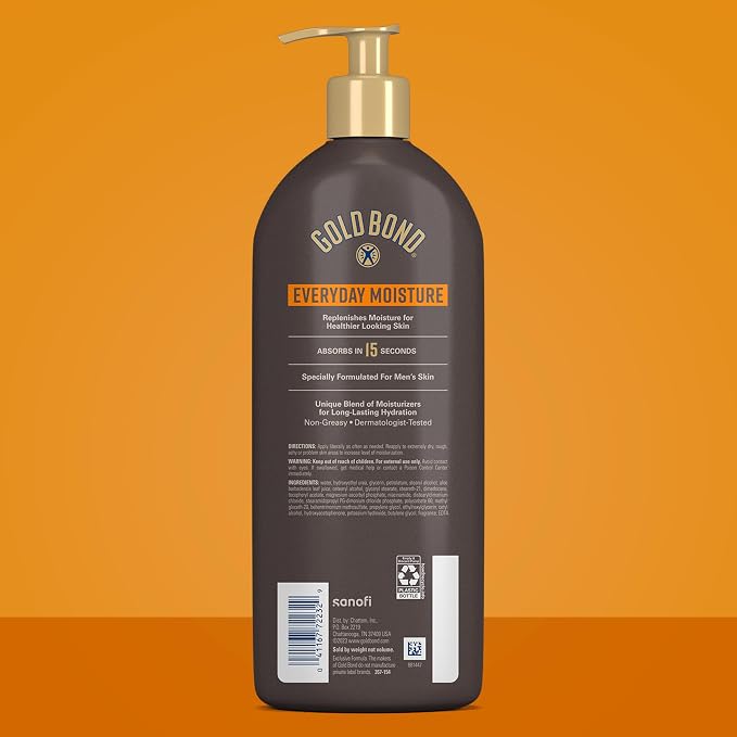 Gold Bond Men's Essentials Everyday Moisture Daily Body & Hand Lotion - Image 3
