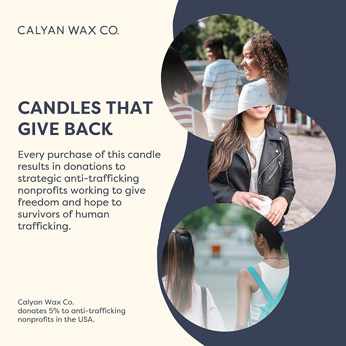 Calyan Wax Co. Charcoal & Sandalwood 3 Wick Scented Candle - Image 9