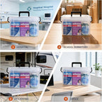 HEY FOLY 15qt Clear Medicine Organizer Storage Box, Plastic First Aid Box Empty - Image 3