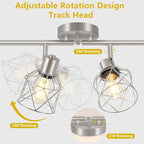Baocuz 4-Light Kitchen Lighting Fixtures, Adjustable Multi-Directional Brushed - Image 3