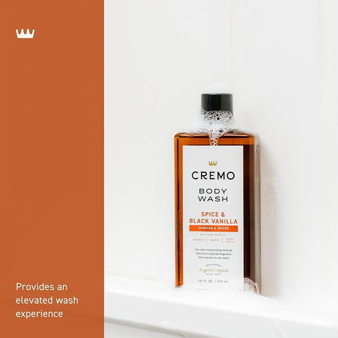 Cremo Body Wash for Men, Rich-Lathering Spice & Black Vanilla, 16 Fl Oz - Image 3
