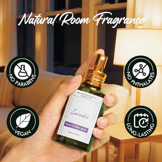 Room Spray Odor Eliminator 3 Pack, Natural Essential Oil Air Freshener Spray - Image 6