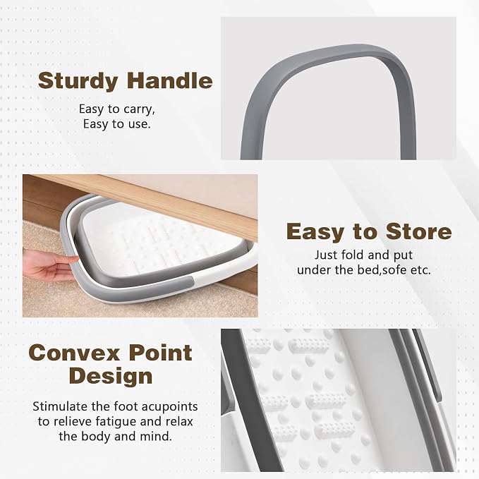 Collapsible Foot Bath Basin for Soaking Feet, Portable Foot Soak Tub - Image 4