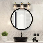 Globe Electric 63000200 22" 3-Light Vanity Light, Matte Black, Matte Brass - Image 3