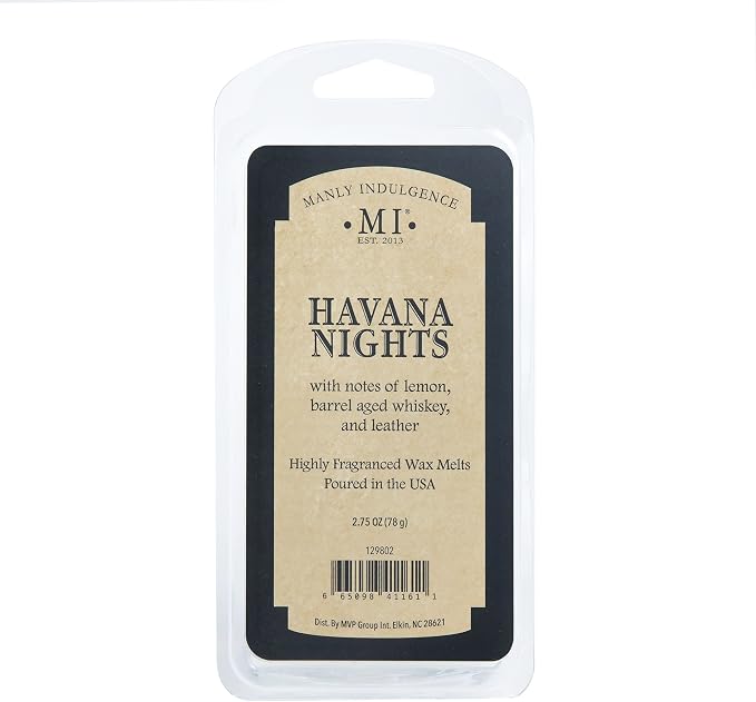 Manly Indulgence Havana Nights Scented Wax Melts, Wax Melt Warmer Cubes - Image 4