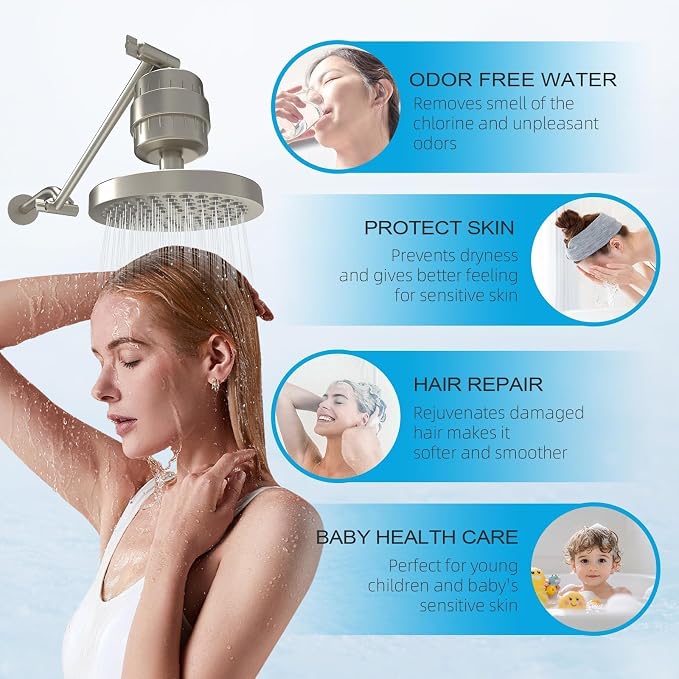 Yodel Shower Filter with 6 Cartridge Brushed Nickel - Image 2
