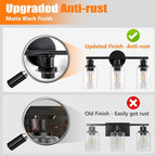 DLLT 3-Light Bathroom Light Fixtures: Black Modern Vanity Lights - Image 4