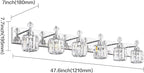 PRESDE Crystal 6 Light Bathroom Vanity Lights Chrom Bathroom Lights Fixtures - Image 4