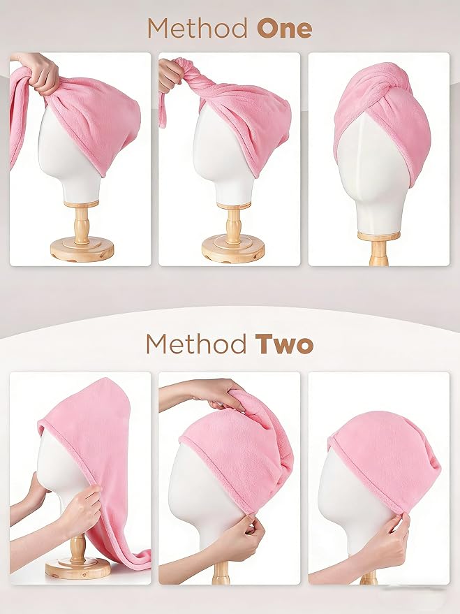 3 Pack Microfiber Hair Towel Wrap - Image 6