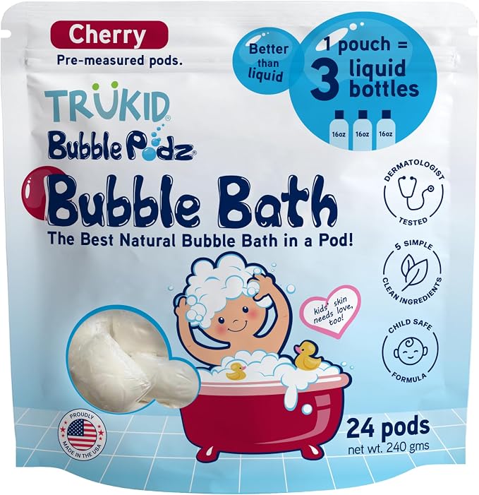TruKid Bubble Podz Bubble Bath for Kids, & Babies, Tear Free Gentle & by TruKid