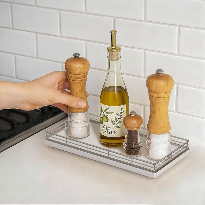 Bathroom Vanity Tray for Countertop, Bathroom Organizer for Soap, Perfume & - Image 8