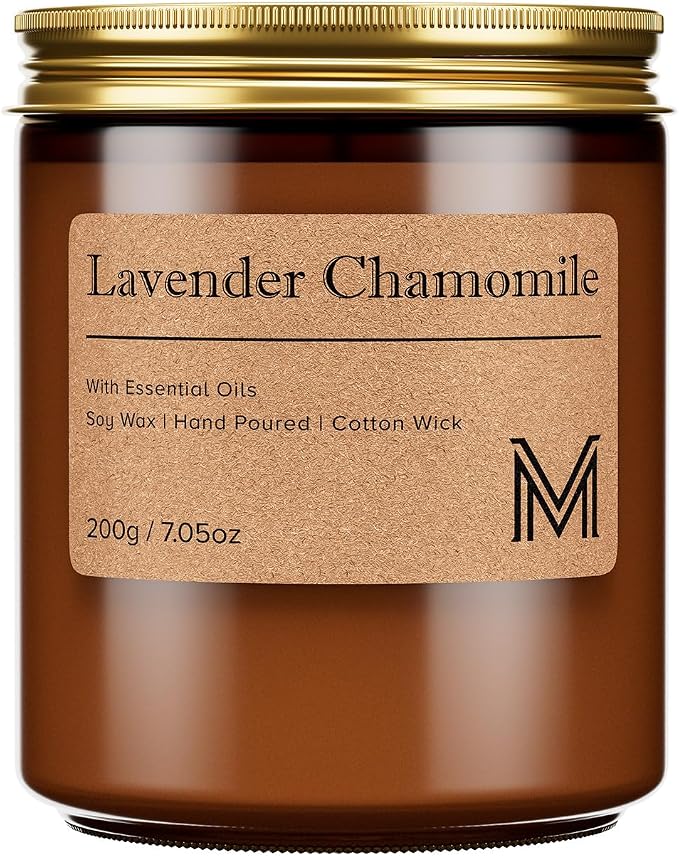 M&SENSE Lavender Chamomile Scented Christmas Candle Gift, Aromatherapy Candle by MSENSE