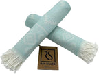 RAY SILVER Aztec Turkish Hand Towels Set of 2 100% Cotton Peshtemal Soft Feel - Image 7