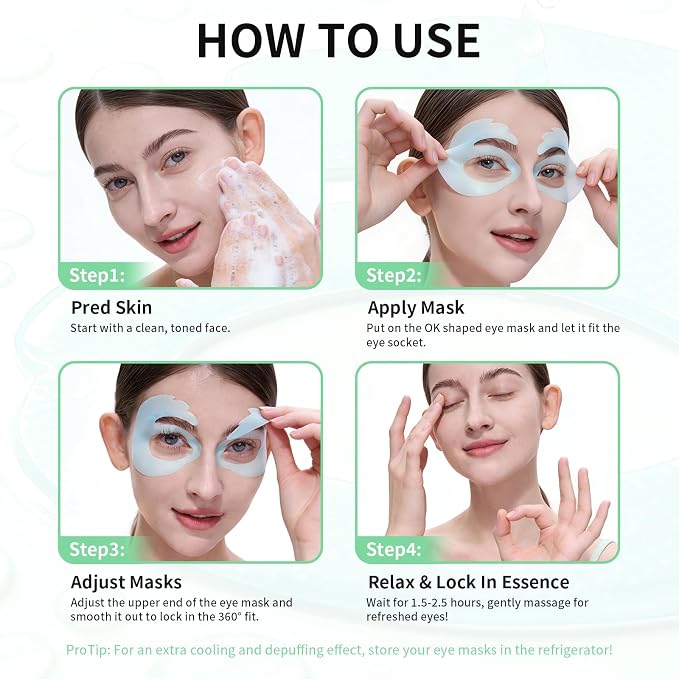SPODARE OK Shape Eye Masks, 360° Fit Under Eye Patches - Image 6