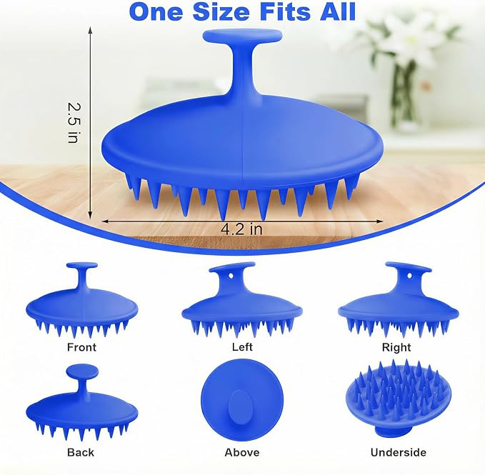 Meartchy Silicone Scalp Massager Shampoo Brush, Scalp Brush - Image 2