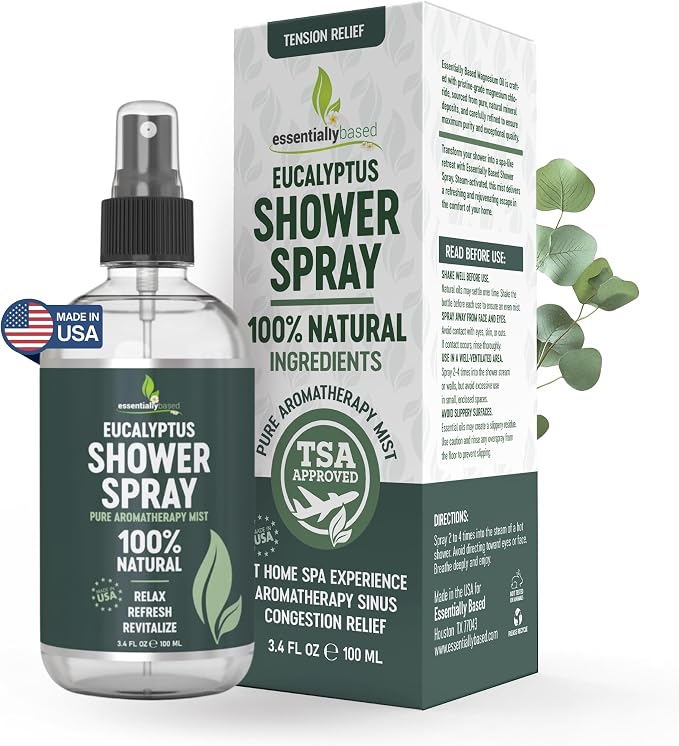 Pure Eucalyptus Shower Spray Travel Size by essentiallybased